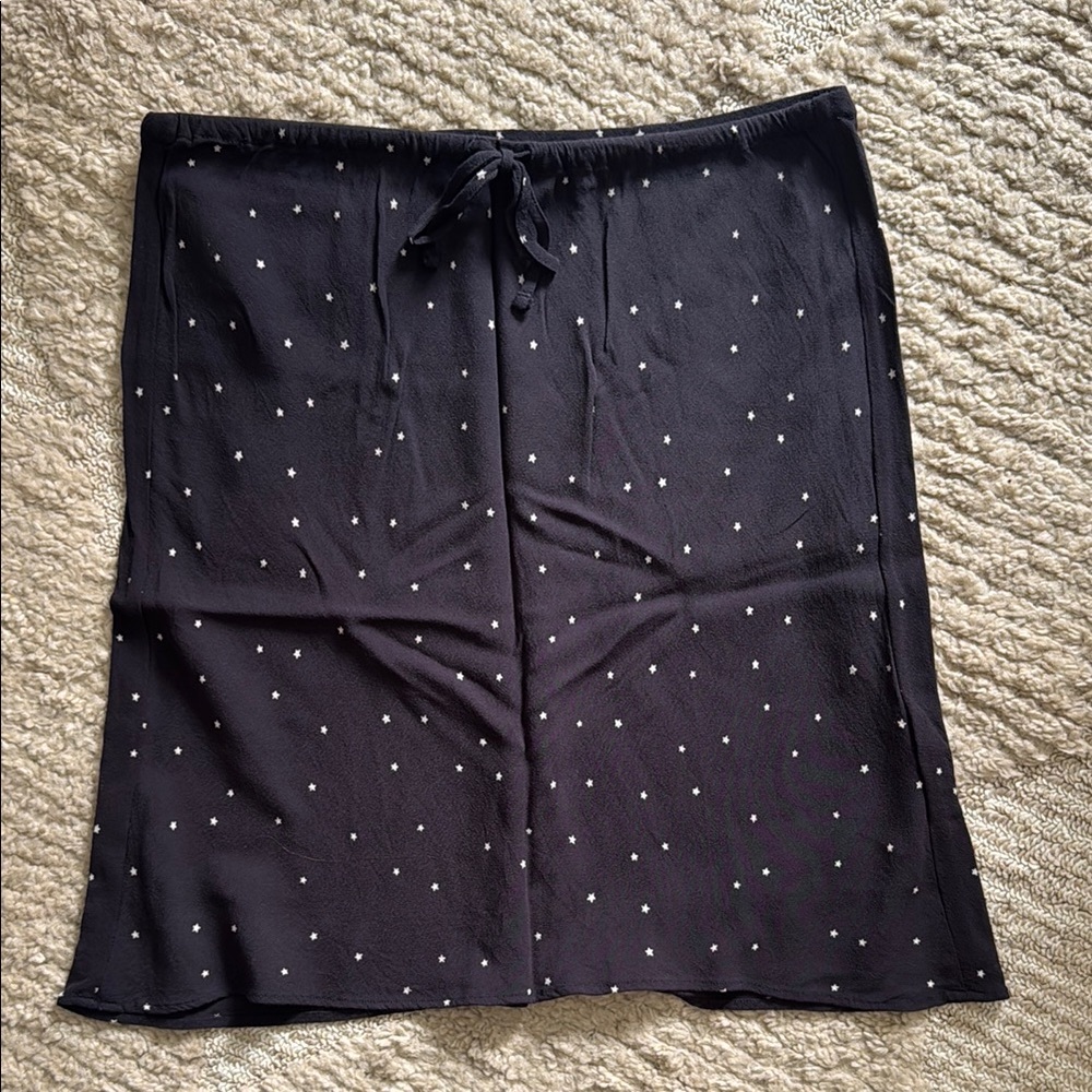Madewell tie-front skirt with stars